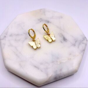 5/$25 Hypoallergenic Acrylic Butterfly Huggie Hoop